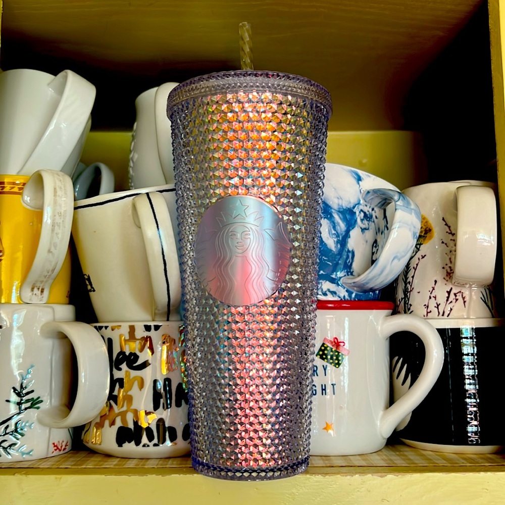 Starbucks Iridescent Studded 24 OZ Tumbler So Sparkly Discontinued